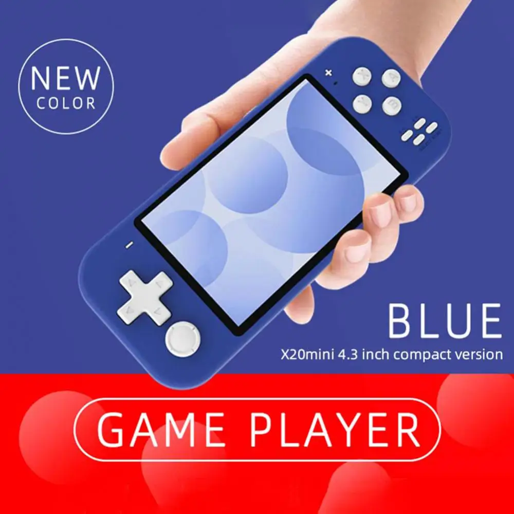 

Мини-Консоль X20 портативная игровая, 1000 + игр, 4,3 дюйма