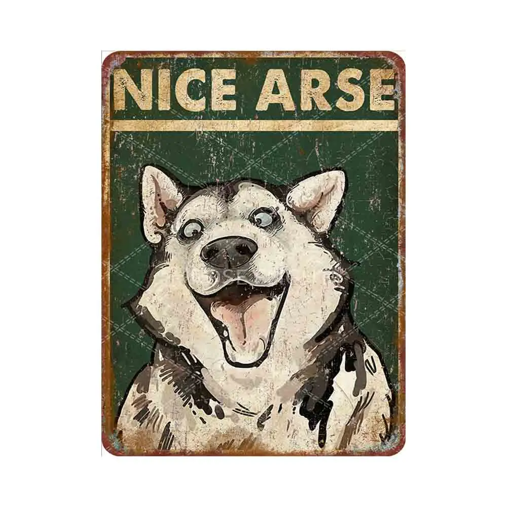 Металлический жестяной плакат Nice иться Husky в стиле ретро постер для украшения