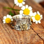 Кольцо-Спиннер в стиле ретро, кольца Против тревоги, милые винтажные кольца для женщин и девушек, ювелирные изделия