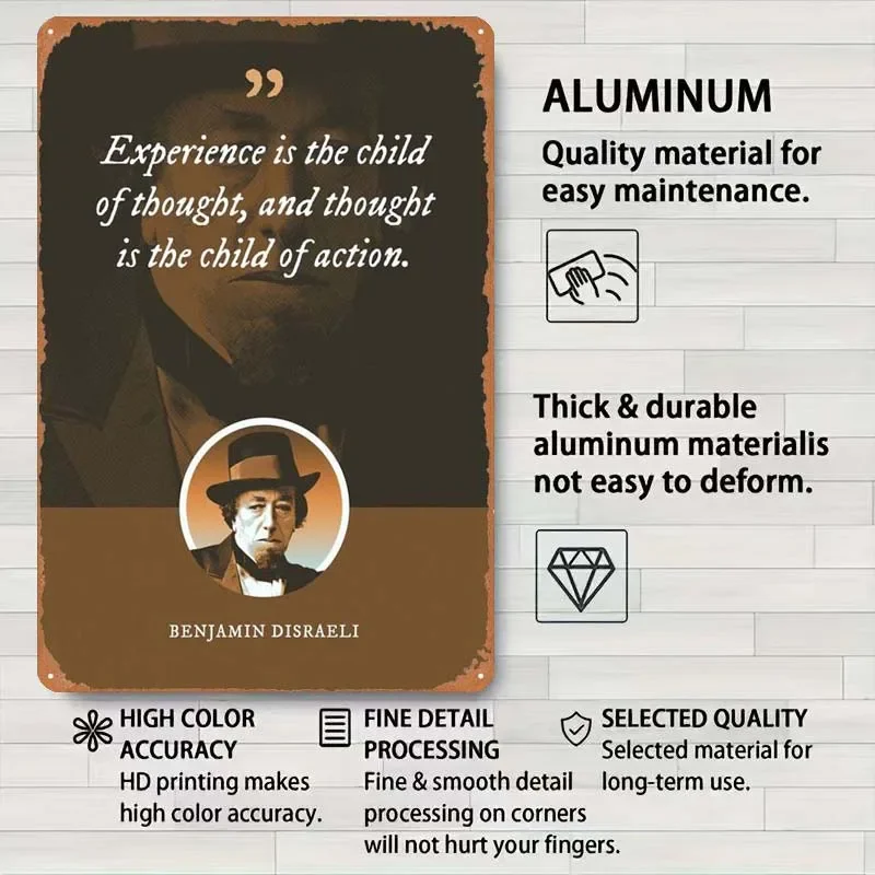 Benjamin Disraeli знак знаменитостей постер декор для ванной комнаты ретро