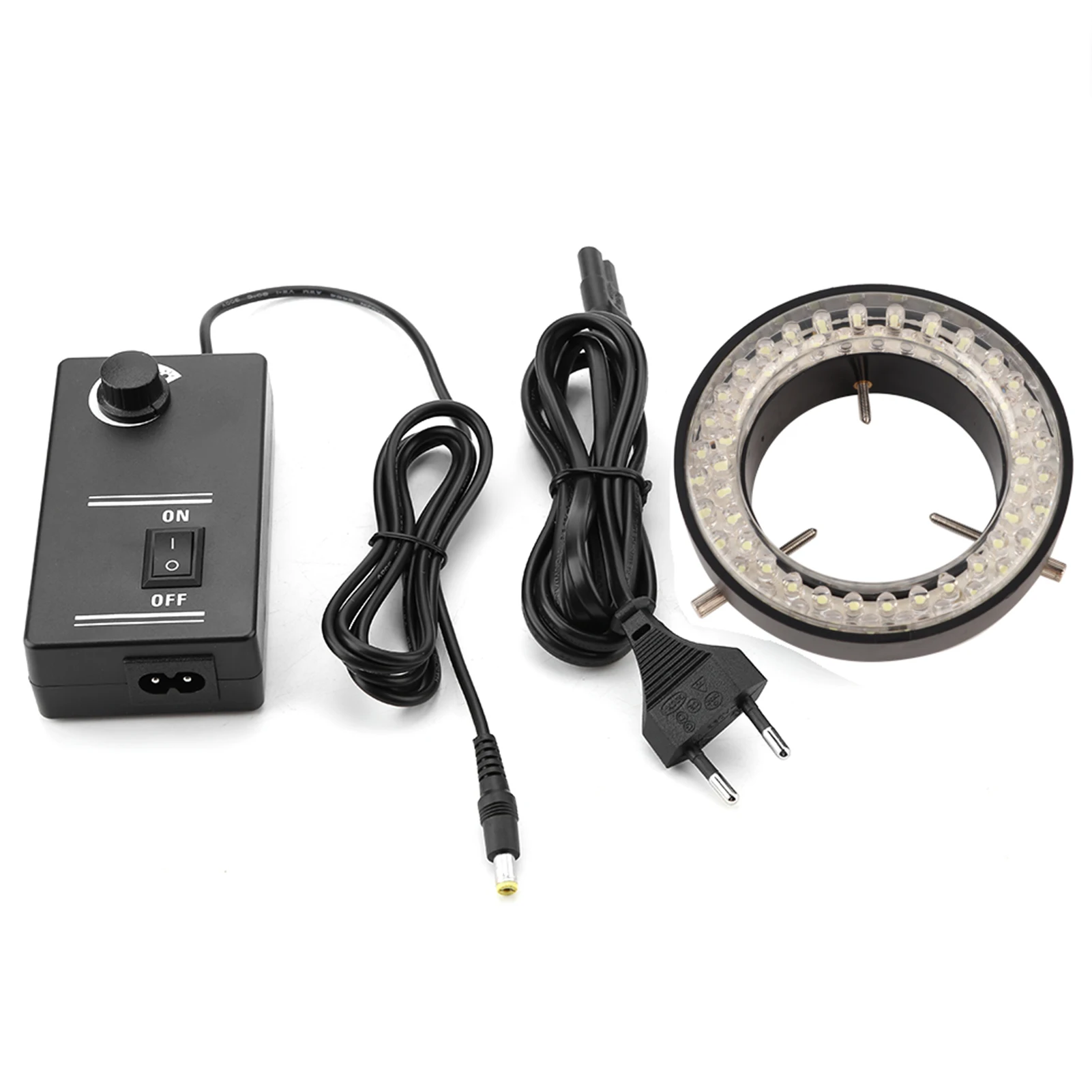 

3.5W Microscope Camera 56LED Light Source Brightness Adjustable Ring Lamp 100-240V EU Plug LED LED LED LED LED LED LED
