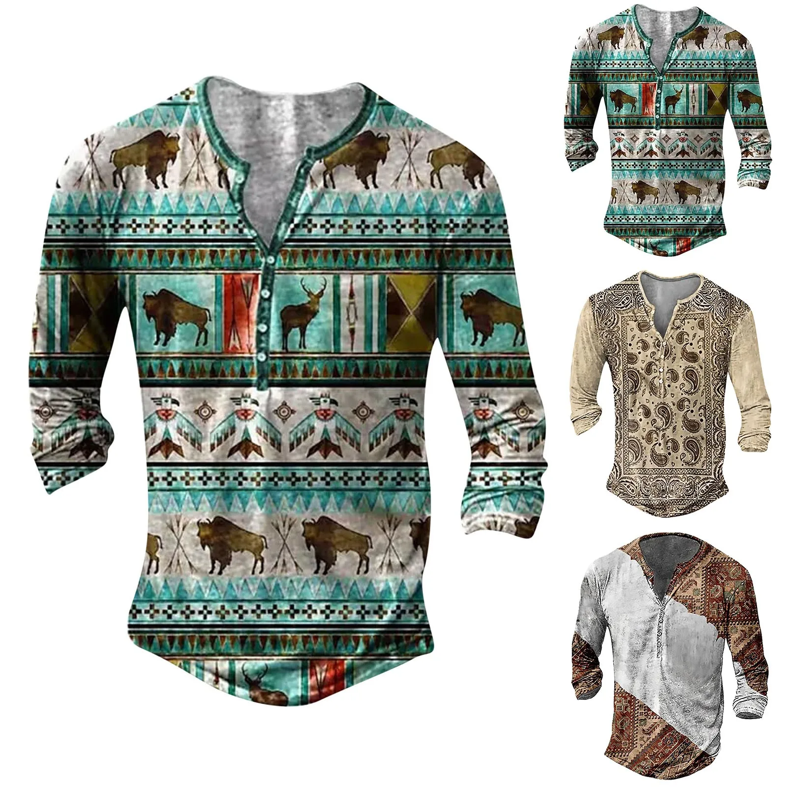 

Мужская Летняя модная повседневная футболка с 3D Цифровым принтом, Топ с длинным рукавом