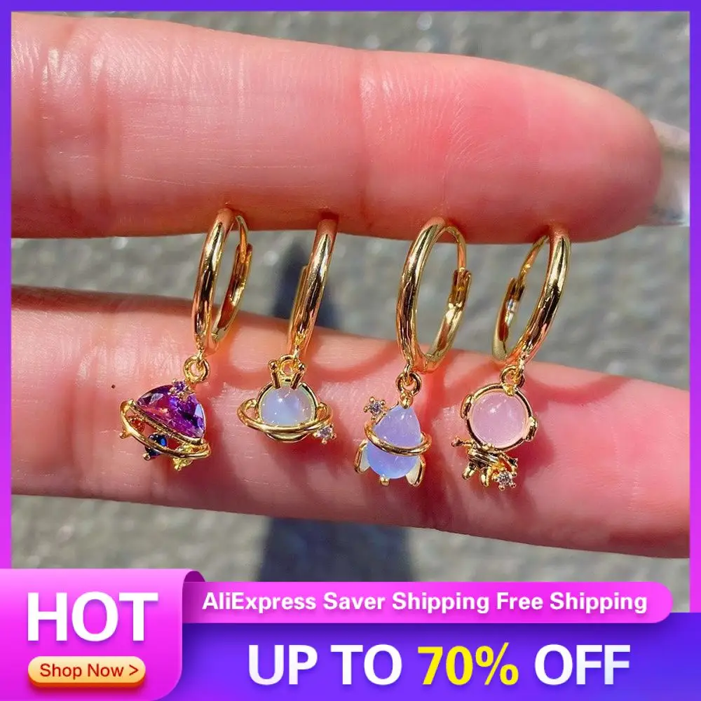 

Cartoon Atmosphere Space Accessories Elegant Pendant Drop Earrings Earrings No Fading Irregular Fashion Mini Stacked Wear