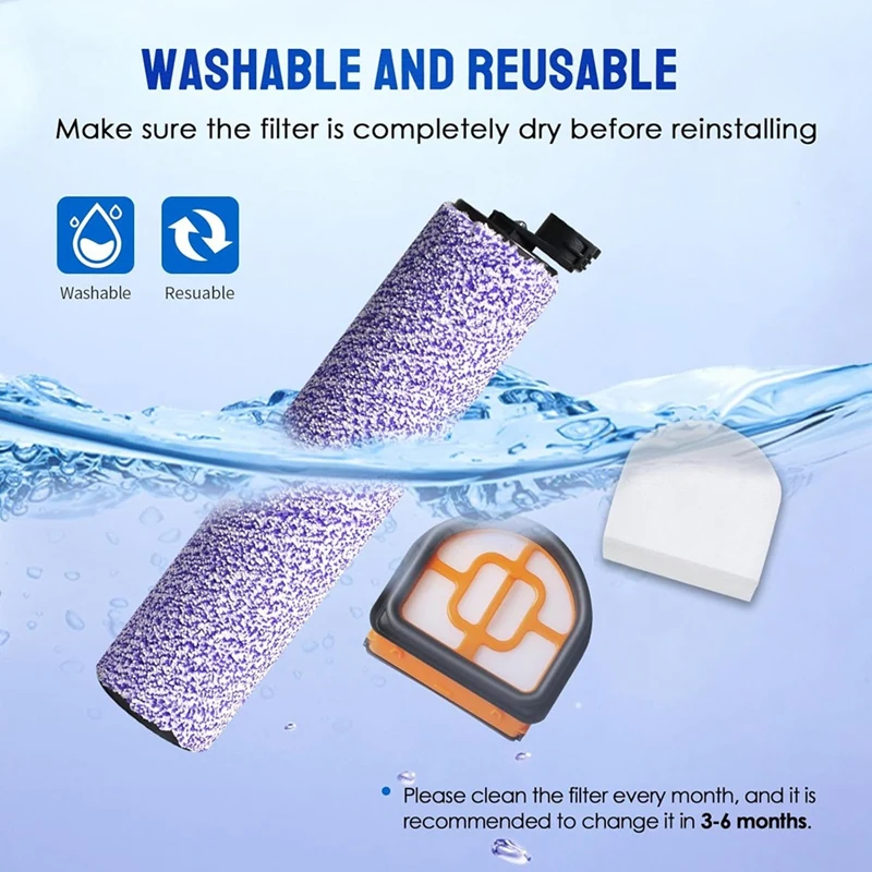 Сменная роликовая щетка и поролоновые фильтры для Shark AW201 AW302 WD201 WD100 WD200 WD101