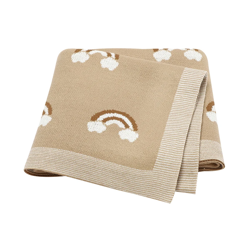 S Newborn Swaddle Wrap 90*70cm Breathable Knitted Infant Boy