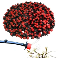 100pcs adjustable flow irrigation tubing drippers automatic irrigation equipment garden watering system 8 spray holes design