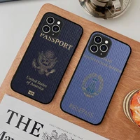 algerian passport phone case hard leather case for iphone 11 12 13 mini pro max 8 7 plus se 2020 x xr xs coque