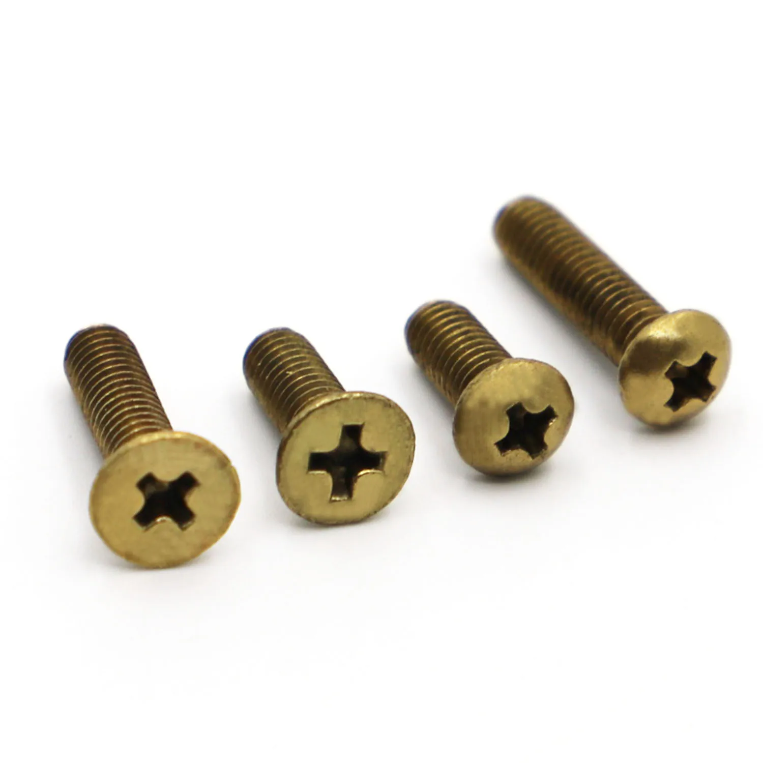 

5-50pcs GB819 Cross Pan Head Copper Solid Brass Machine Screws M2 M2.5 M3 M4 M5 M6 Phillips Countersunk Flat Head Screw Bolt