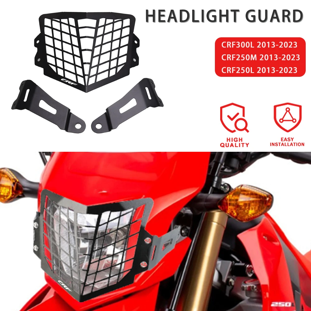 

For Honda CRF250L CRF250M CRF300L 2012-2023 Headlight Guard Grille Cover Protector CRF 250M 250L 300L Motorcycle Accessories