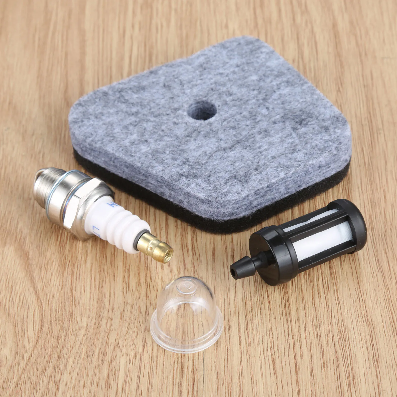 

DRELD Air Filter + Spark Plug + Fuel Filter + Primer Bulb fit for STIHL FS90 FS100 FS110 FS130 String Trimmer