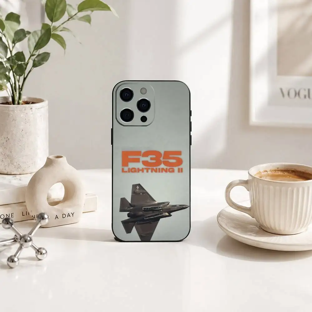 Чехол для телефона F-35 Stealth Jet для iPhone 17, 16, 15, 14, 13, 12, 11 Plus, Pro Max и других моделей, мягкий черный чехол (art.: 3920db027c90e) - 3920db027c90e
