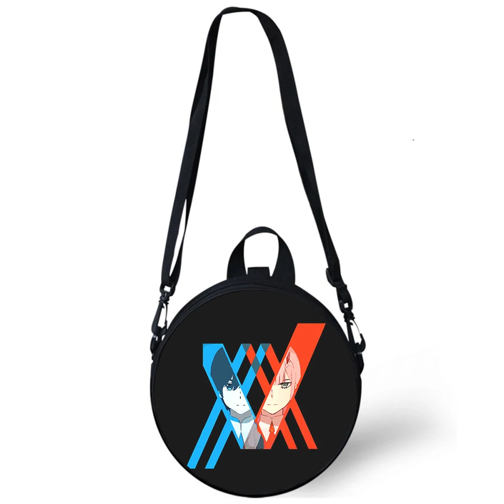 DARLING in the FRANXX Anime Child kindergarten Bag 3D Print Crossbody Shoulder Bags School Women Mini Round Bagpacks Rugtas Bag