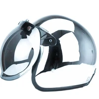 vintage mirror motorcycle helmet for cafe racer jet capacetes de motociclista sliver chrome vespa cascos para moto