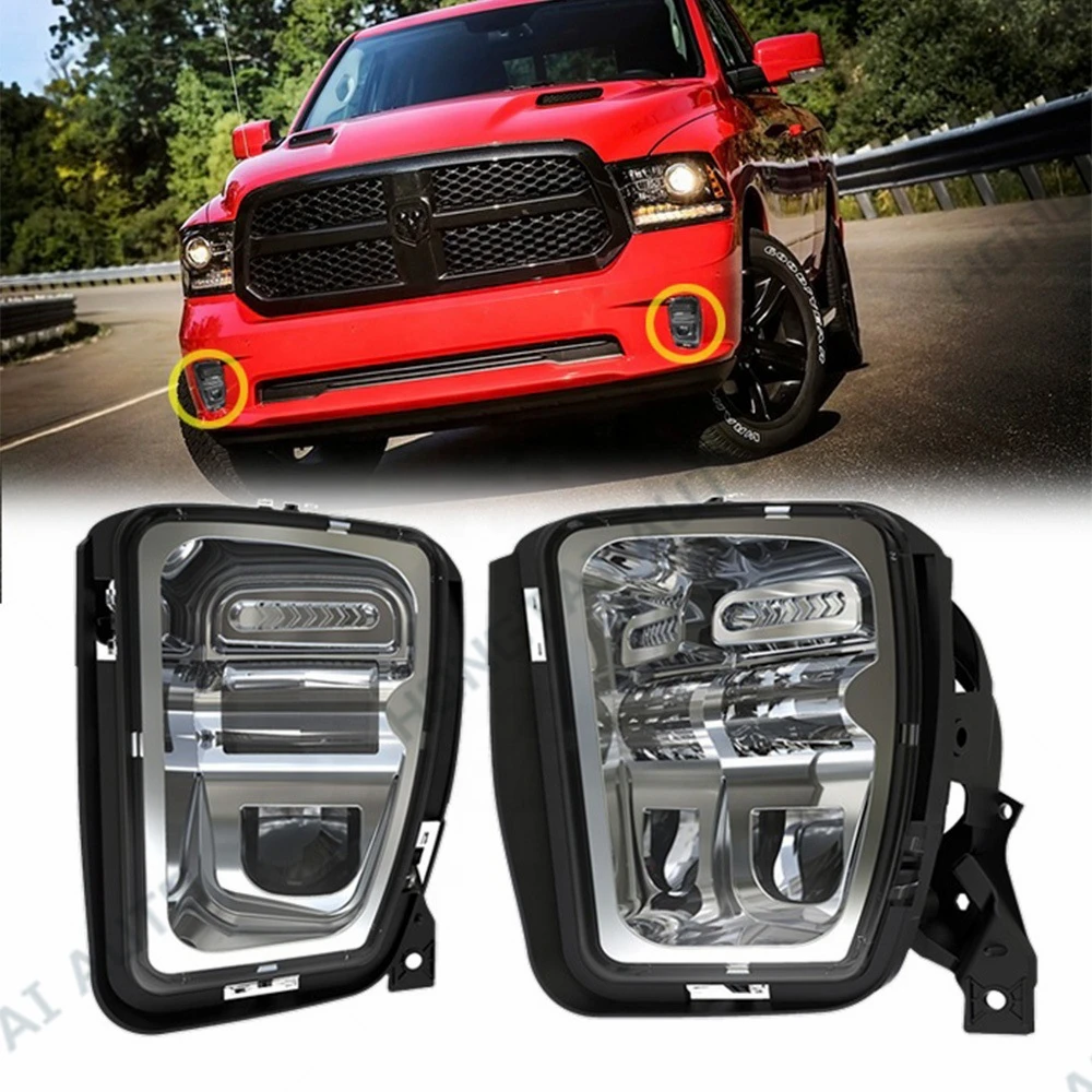 

Светодиодные противотуманные фары для Dodge Ram 1500 2013 2014 2015 2016 2017 2018 Ram Classic 2019-2022 Светодиодные противотуманные фары в сборе, бампер, фары дальнего света
