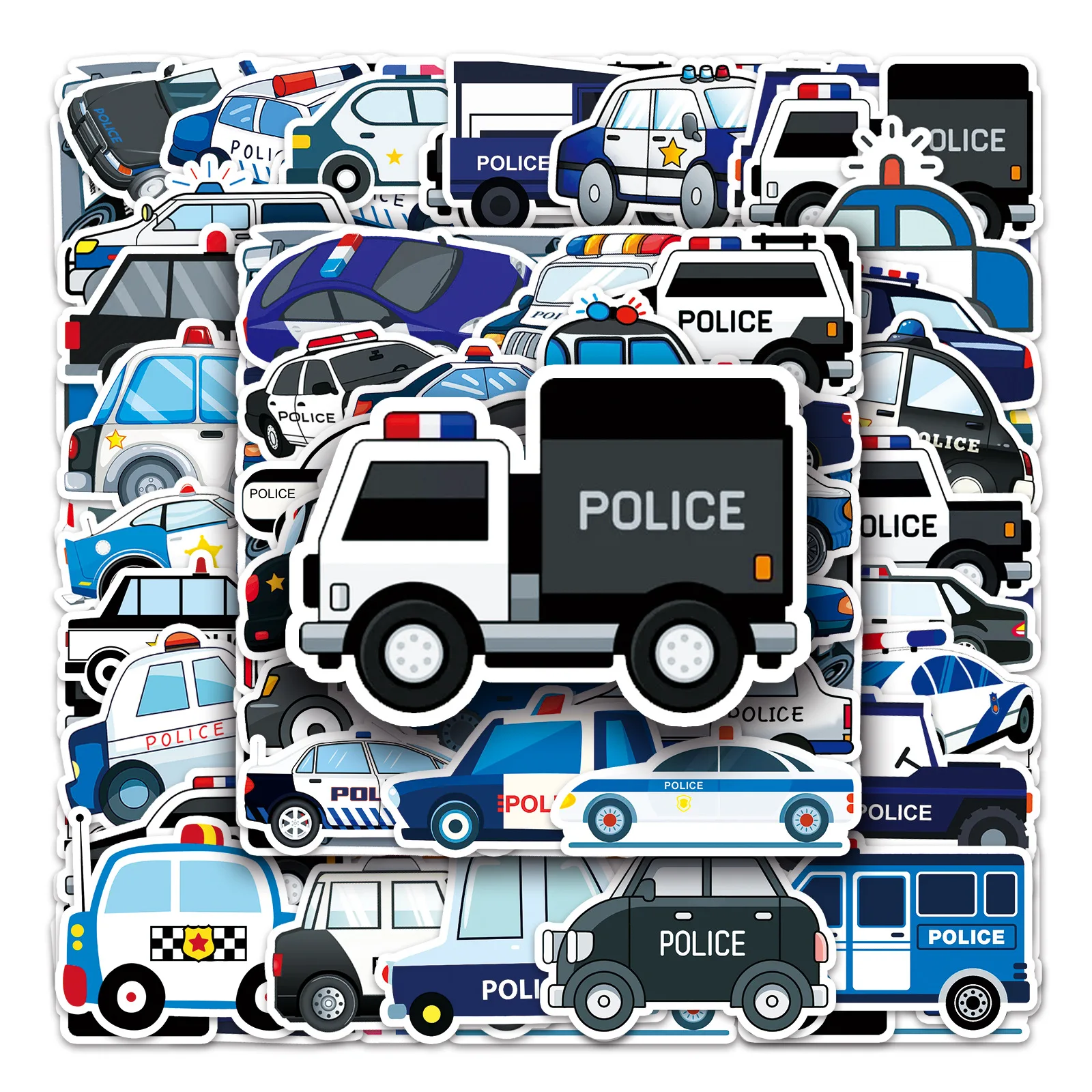 

50Pcs Cartoon Vehicle Car Stickers Waterproof Decals DIY Phone Laptop Luggage Guitar Fridge Skateboard Cup Classic Kids Toy B2