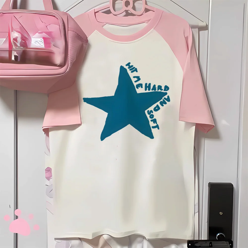 2024 Hit Me Hard And Soft Tour tshirt women korean clothes Comfortable University aesthetic Vintage