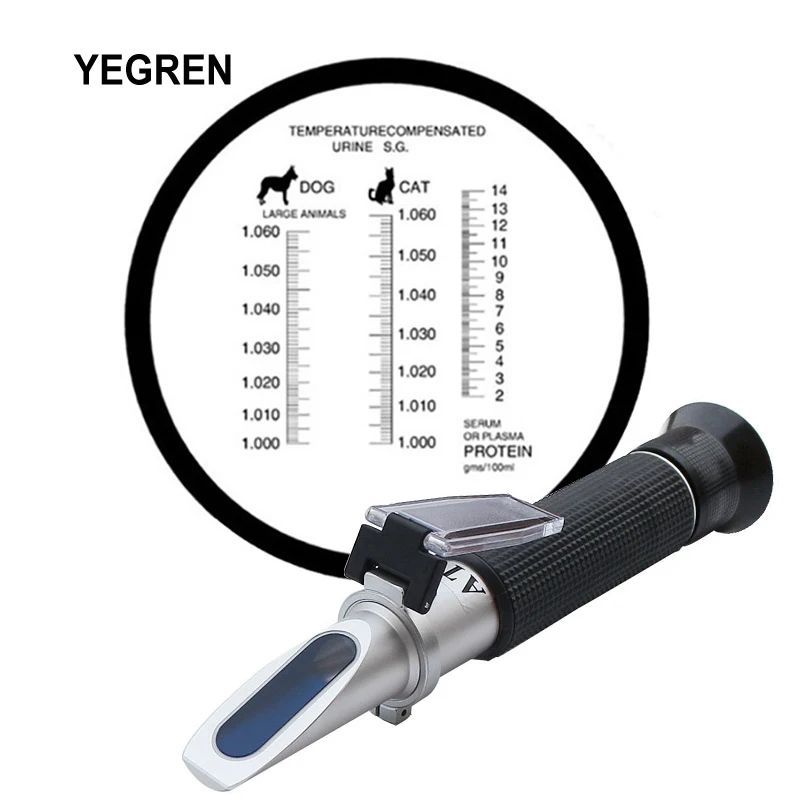 

Household Dog / Cat Urine Hydrometer Pet Serum Protein Tester Urine Specific Gravity Refractometer for Veterinary Pet Detection