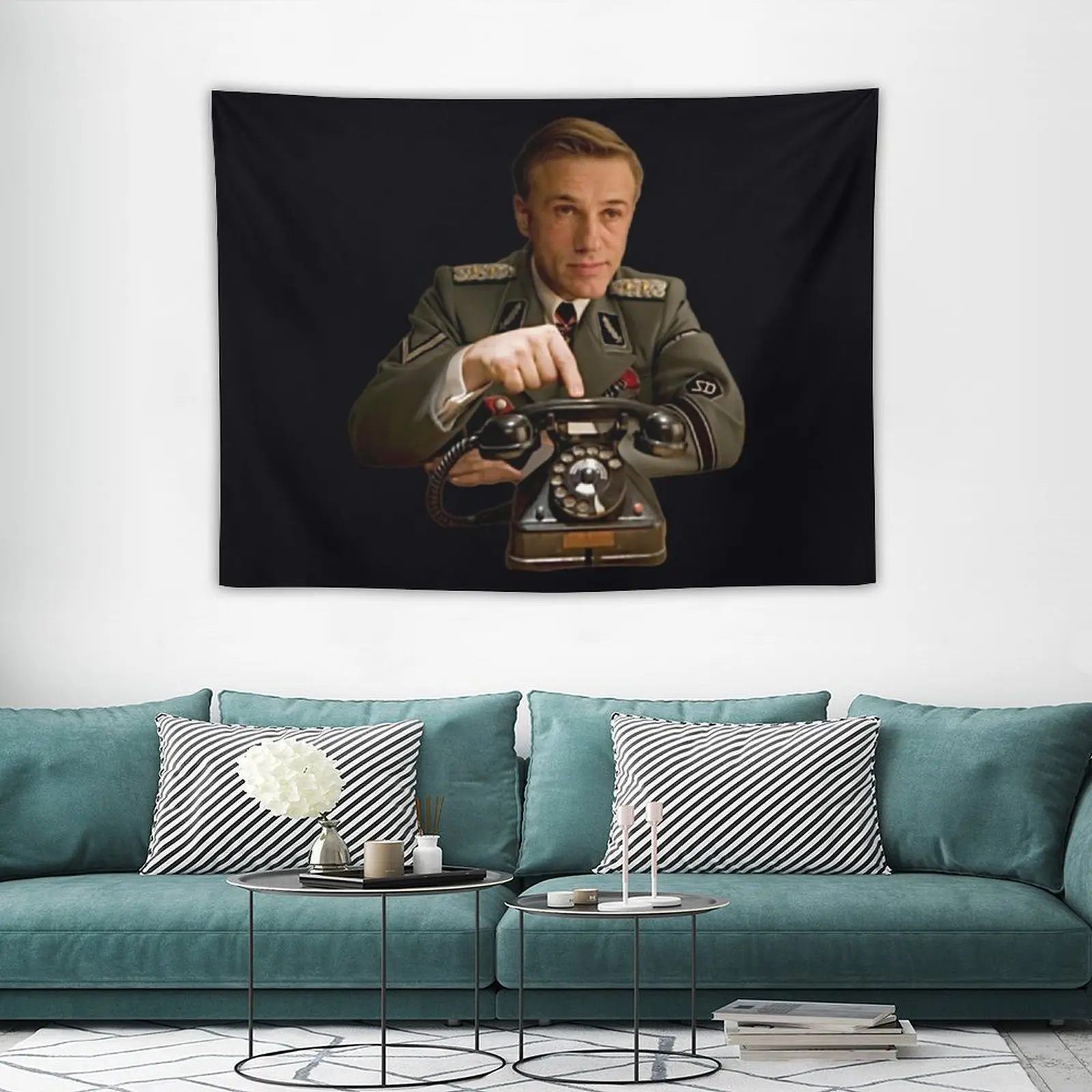 Фото Бесславные ублюдки - Col. Hans Landa\t\t Гобелен Эстетический декор комнаты Ковер Стена Украшения дома Аксессуары Гобелен №3