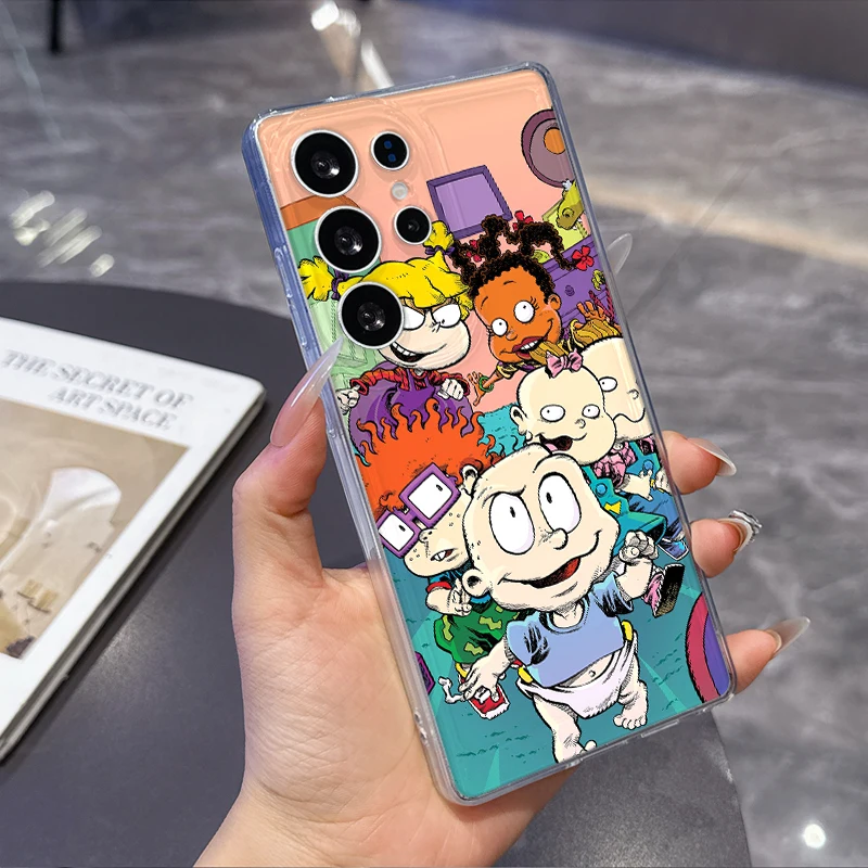 Фото Мягкий чехол для телефона с забавным рисунком R-Rugrats для Samsung Galaxy S26 S25 Edge S24 S23 Ultra S21 S20 FE S22 Plus + задняя крышка с рисунком №3