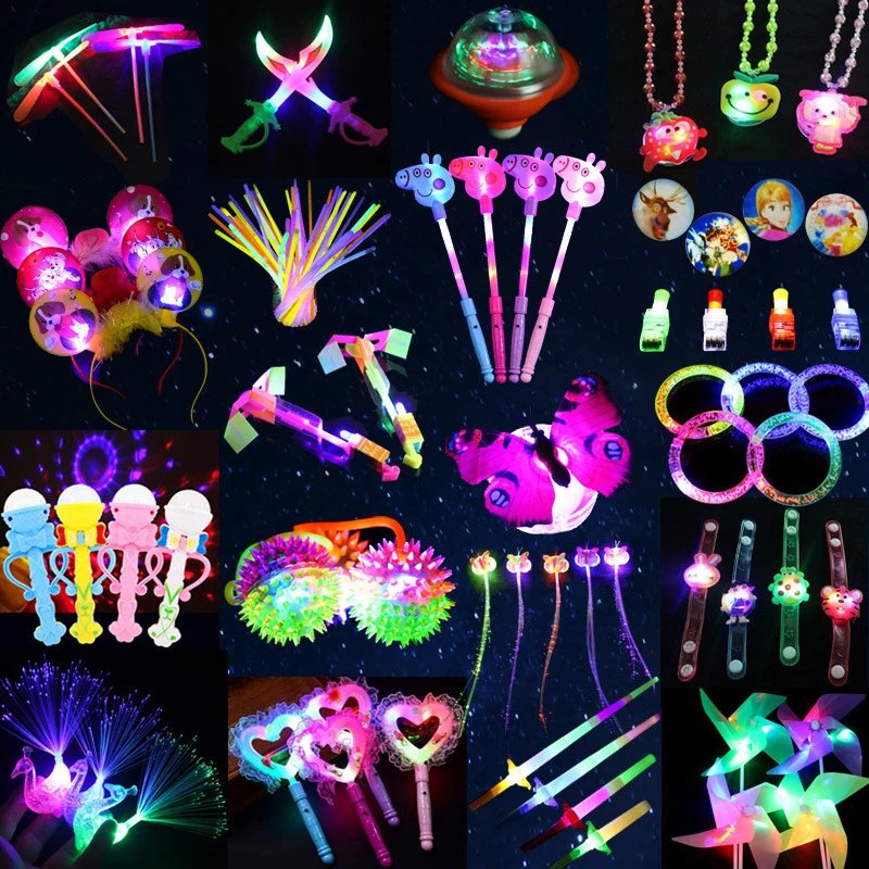 10pcs Led Light Up Toys Party Favors Glow Sticks Headband Christmas Birthday Gift Glow in the Dark Party Supplies for Kids Adult