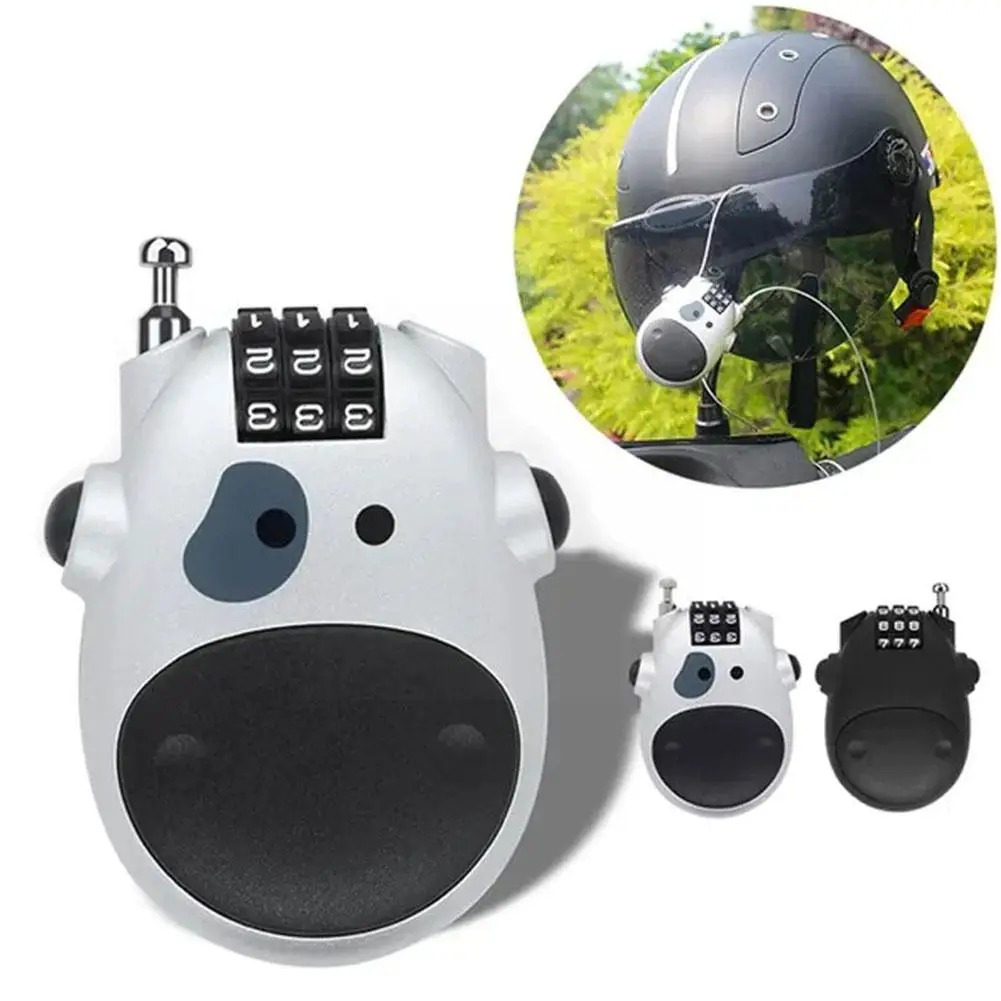 

Electric Vehicle Helmet Anti-theft Lock Telescopic Cable Wire Bicycle 2 Suitcase Lock Lock Color Luggage Safety Code Steel U1H7