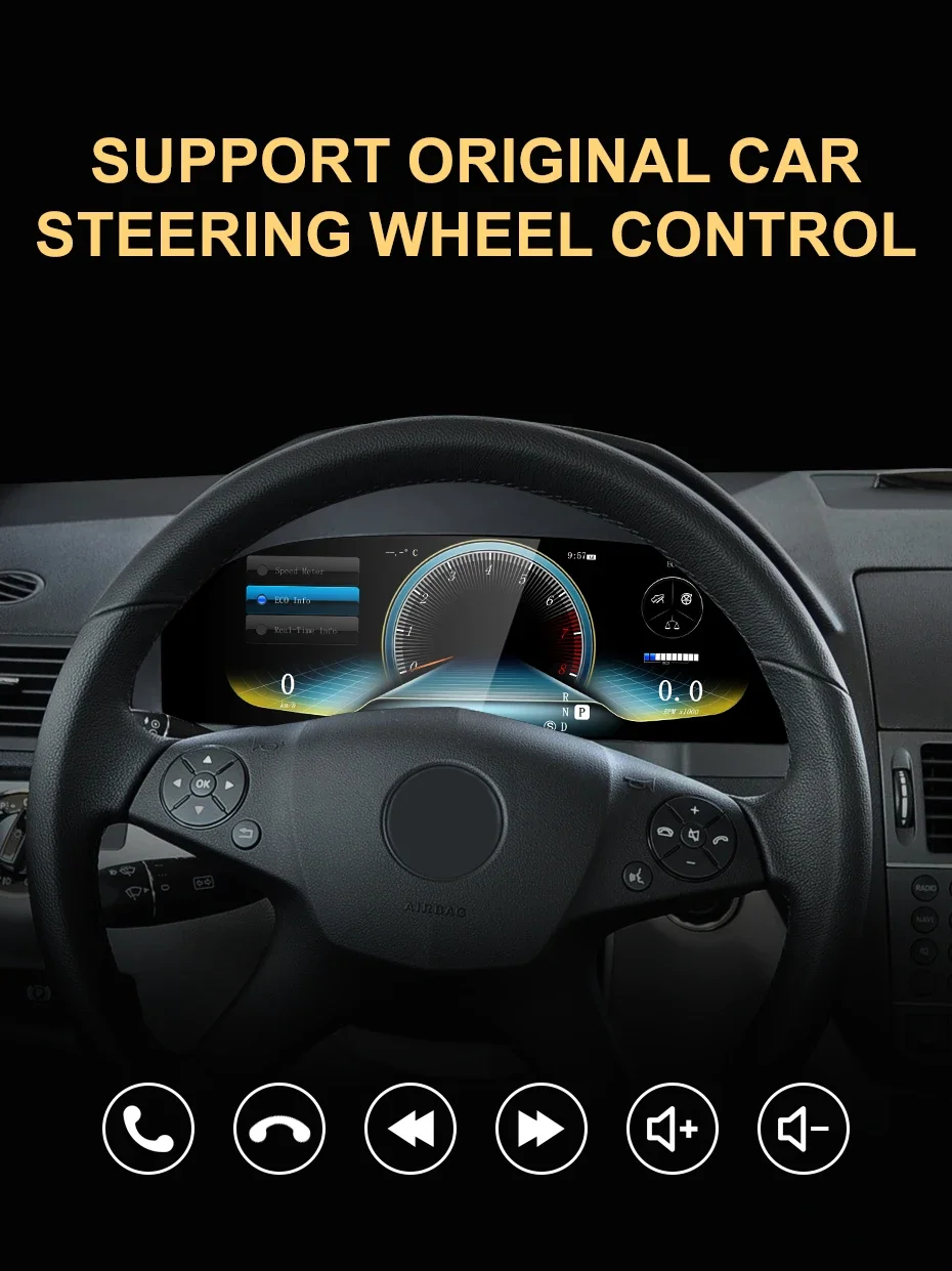 ЖК-дисплей для Mercedes Benz C-Class W204 NTG4.0 2008-2011 тахометр приборная панель спидометр