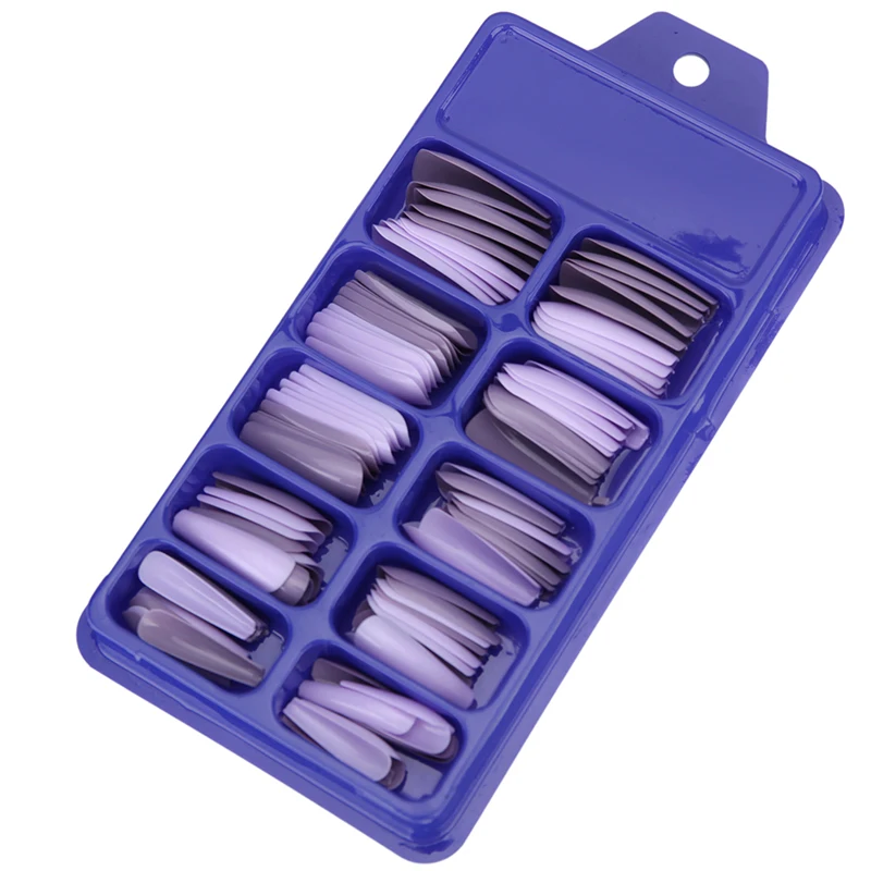 100 шт./кор. накладные ногти карамельного цвета длинные балерины сделай сам с