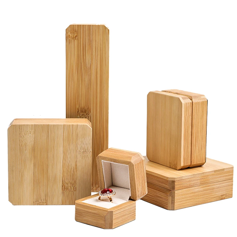 

Роскошная деревянная шкатулка для ювелирных изделий из натурального бамбука, браслет, подвеска, ожерелье, кольцо, ювелирные изделия, подарочная упаковка, искусственный бархат, интерьер