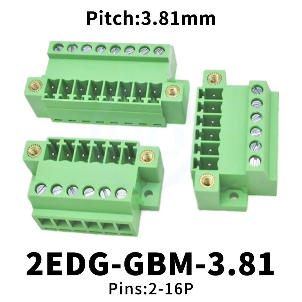 Фото (5 шт.) KF 2EDG-GBM-3.81MM с фиксированной клеммной колодкой 15EDG GBM 3.81 с верхней и нижней вилкой фланцевого штифта 2EDG-GBM 2-16Pin №1