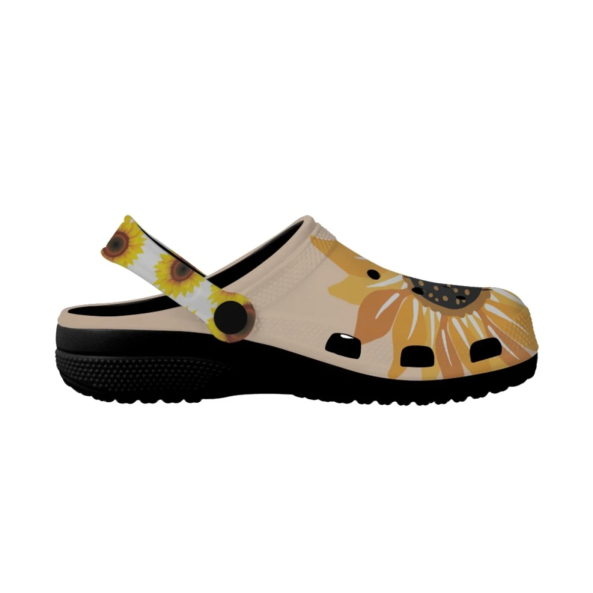 Print on Demand Women's Sandals Sunflower with Butterfly Design Pattern Fashion Breathable Female Home Slippers Shoes Woman Flat