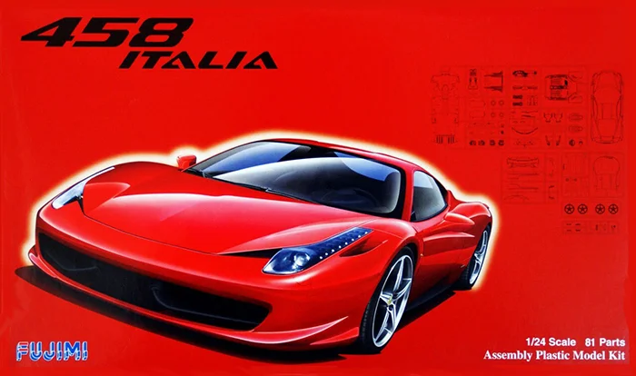 

Fujimi 1:24 For Ferrari 458 Italia 12382 Assembled Vehicle Model Limited Edition Static Assembly Model Kit Toys Gift