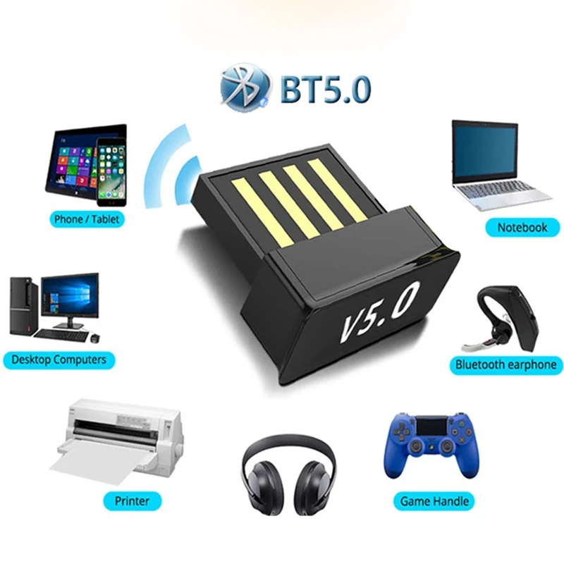 

Mini USB Bluetooth Adapters BT 5.0 USB doogle Wireless Receptor Usb Audio Receiver Transmitter For Computer Laptop Sender