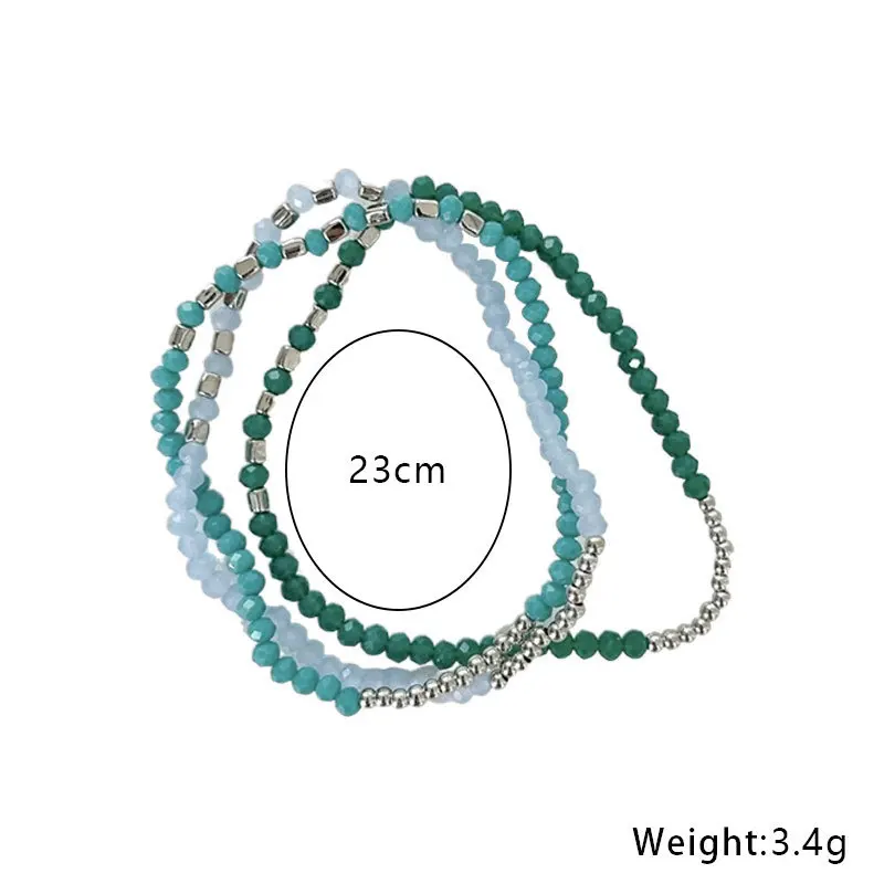Summer Acrylic Bead Anklets For Women Multi-layer Ankle Bracelet Foot Chain Beach Jewelry Gift Tobilleras