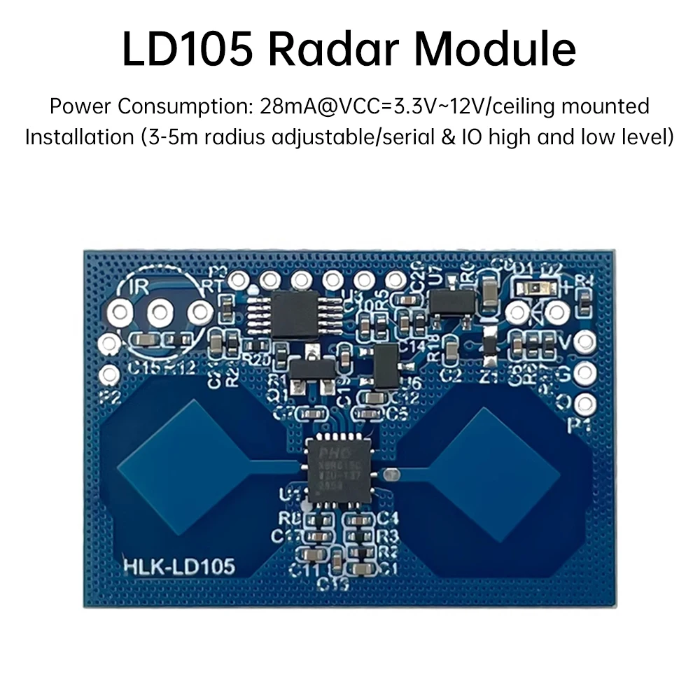 Микроволновый радар 10G индукционный модуль человеческого тела LD105 микродатчик