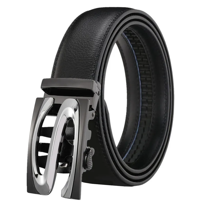 

Men's Genuine Leather Belt Business Automatic Buckle Luxury Brand Cowhide Belts For Man Male 3.5cm Width Fashion Business Gift