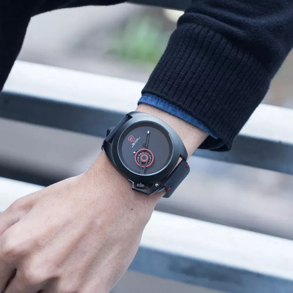 

SH446 Tawny SHARK Sport Watch Red Date Crown Guard Design Male Luxury Genuine Leather Wrist Watches Mens Fashion Quartz Relogio