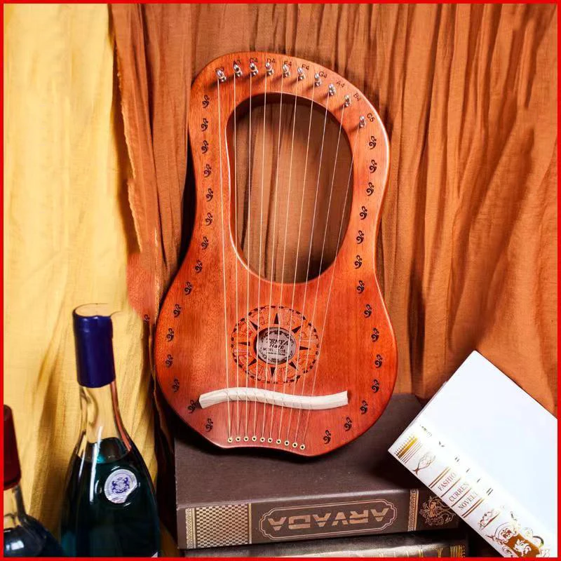 Kids Wooden Lyre Harp 16 String Music Instruments Mini Mahogany Special Adults Harp Musical Instrument Musikinstrumente Gifts enlarge