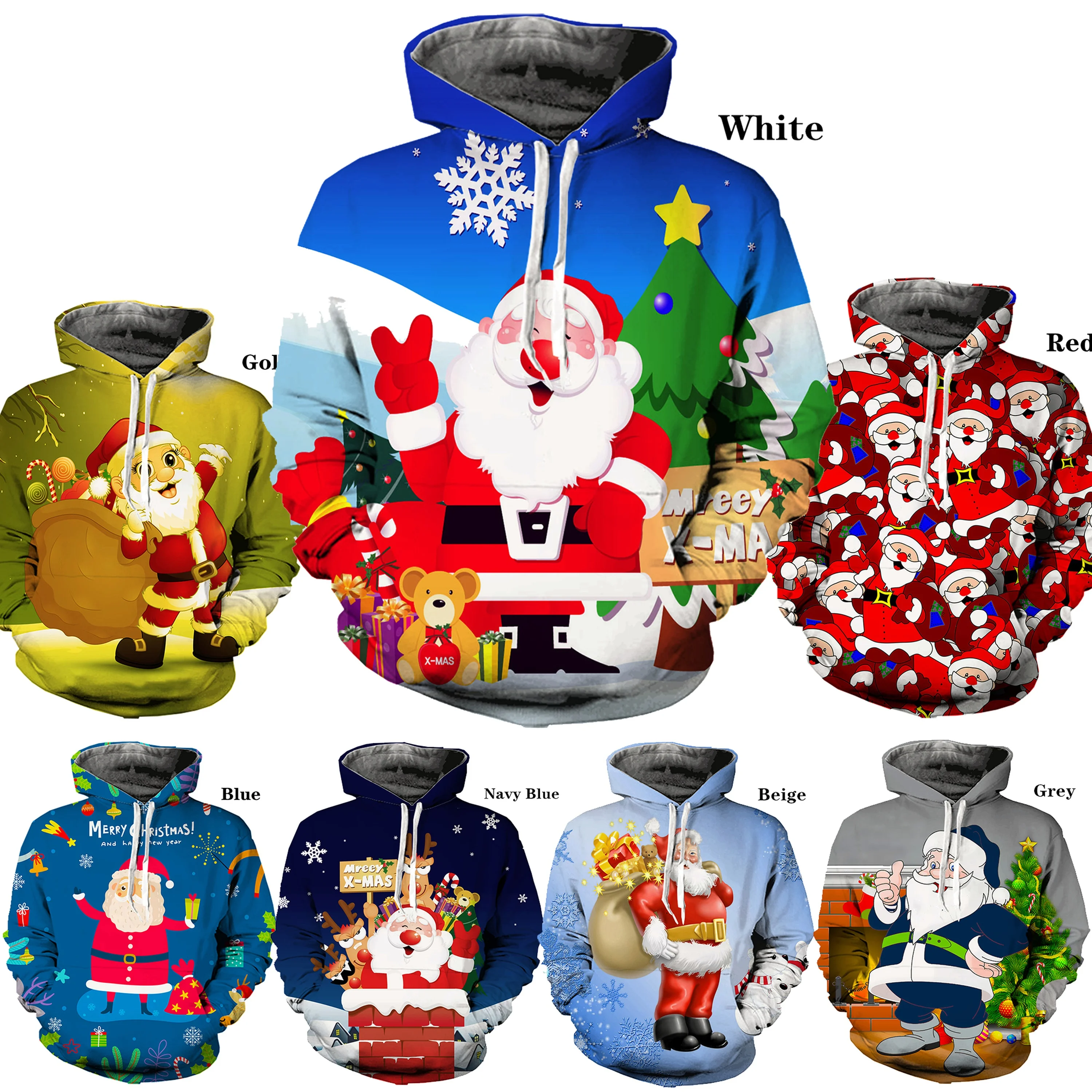 

3D Printed Christmas Snowman Hoodie Autumn Winter Men's Personality Hoodie