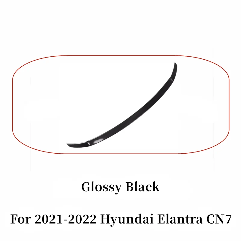 

Для Hyundai Elantra CN7 2021-2023 автомобильная задняя крышка багажника, комплект кузова, спойлер, крылья, ABS, черный карбон, тюнинг, внешние аксессуары
