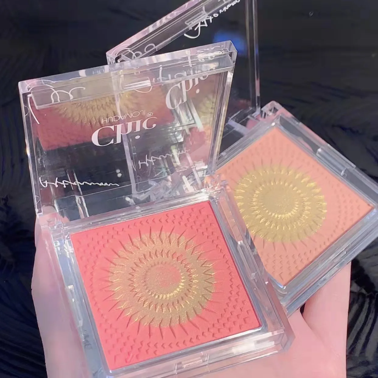 

Hudamoji Strawberry Blush Matte Mineral Blush Powder Bright Shimmer Face Blush Cute Kawaii Peach Korean Blush Palette Makeup
