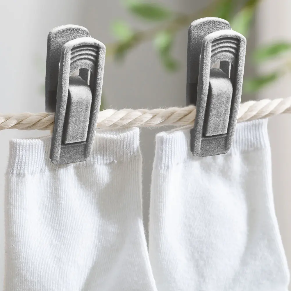 

20 шт./компл. домашние сушилки для брюк и полотенец, Нескользящие зажимы для одежды, Пляжная ветрозащитная вешалка для пальто, прочная, Эколог...