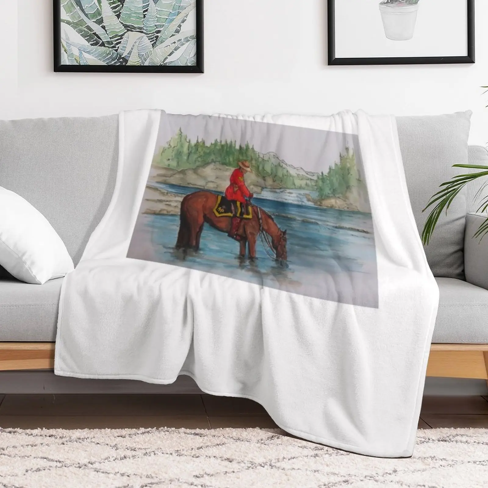 РМП. In Red Serge on Horseback Throw Blanket Hair Luxury Designer Nap аниме Одеяла