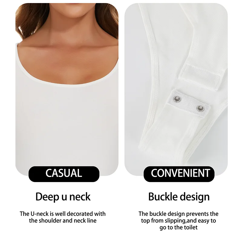 Женское термобелье с глубоким U-образным вырезом и длинным рукавом