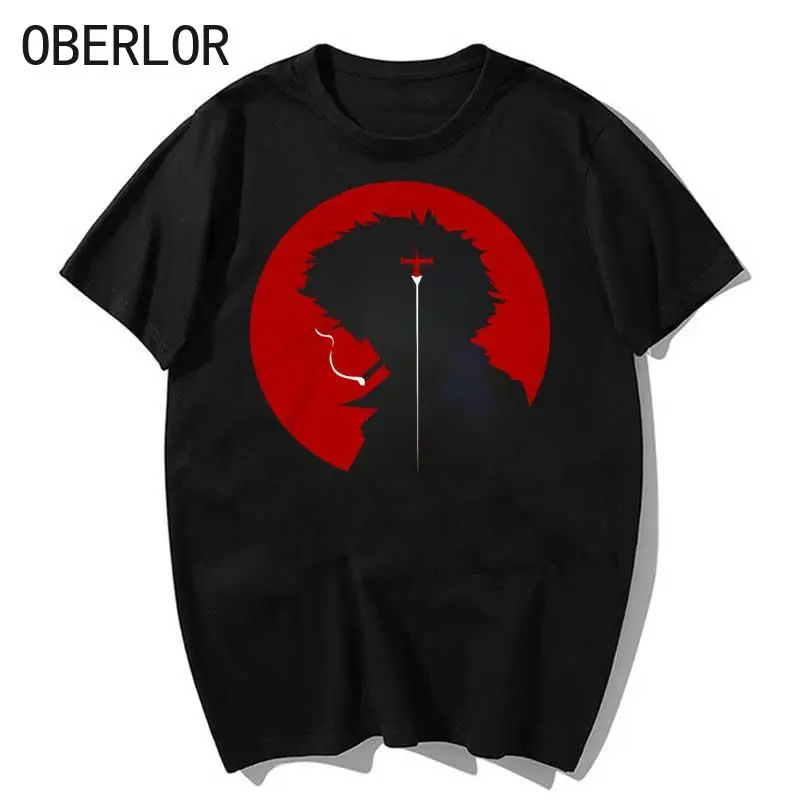 

Ковбой Бибоп Спайк Космос футболка оверсайз с коротким рукавом мужские футболки с японским принтом Харадзюку Футболка мужская уличная оде...