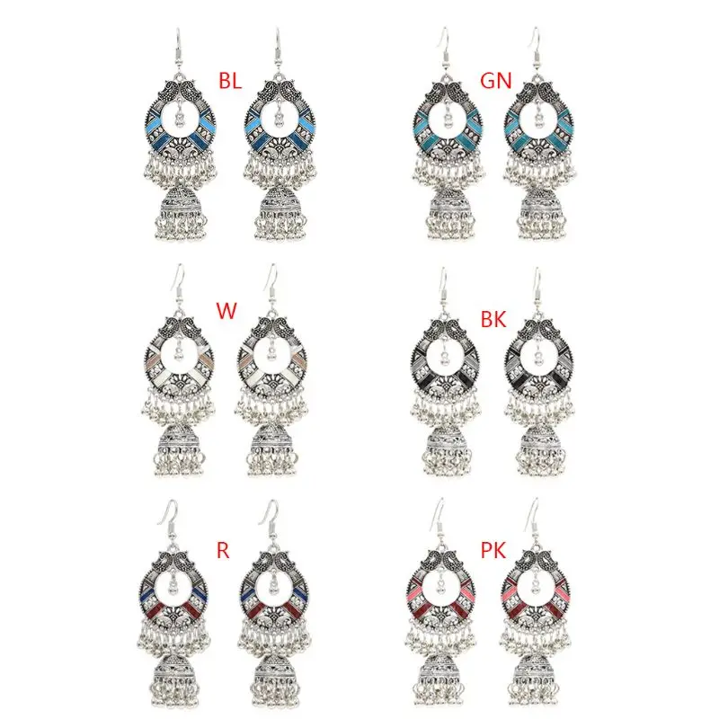 Традиционные этнические индийские серьги цыганские Висячие Jhumka Jhumki с Бали -