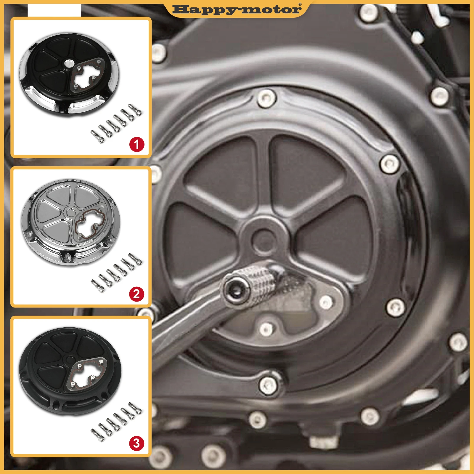 Хромированный черный чехол Derby с ЧПУ 6 отверстиями для Harley Sportster Iron 883 1200 Forty Eight 12-22