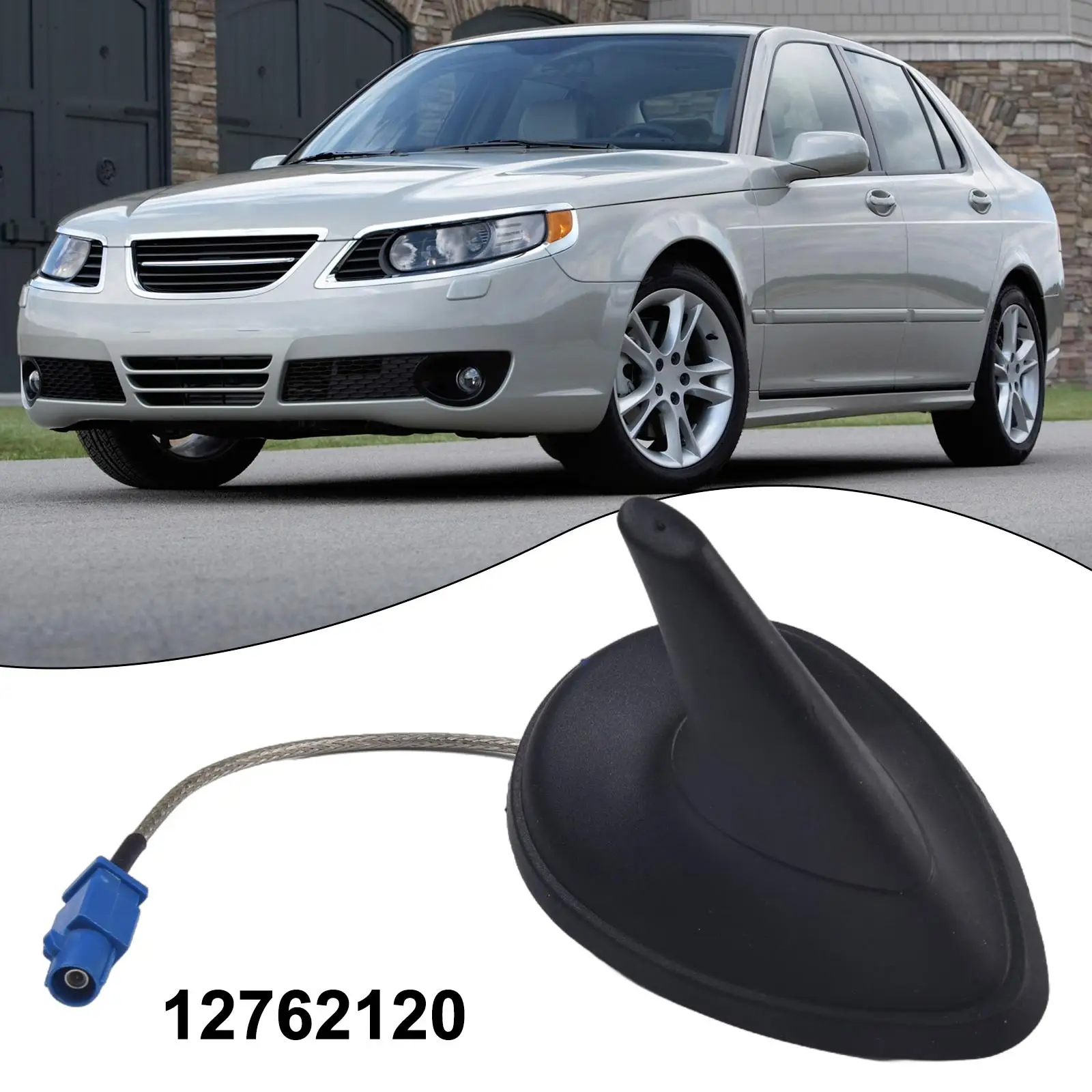 Для Saab 9-3 для Shark Fin Sat Nav антенна черная 12762120 / 12805063 Автомобильная замена ABS. Легко