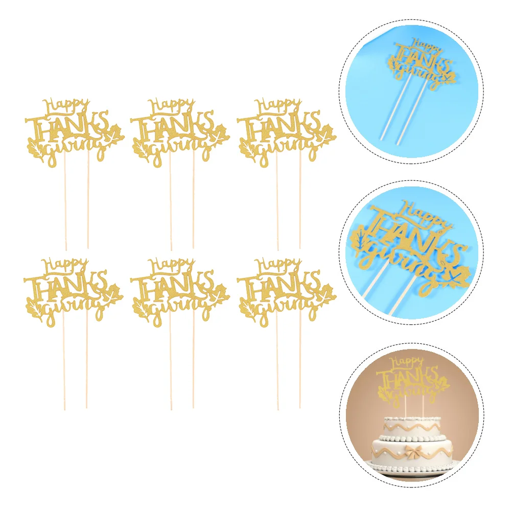 

Thanksgiving Thanks Party Autumn Decoration Happycupcake Picks Picksticks Fall Decorative