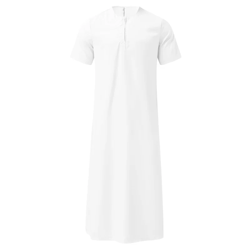 Muslim Robe New Muslim Middle East Arab Dubai Malaysian Men's Shirt Zipper