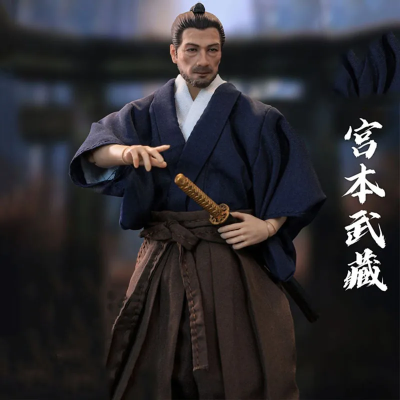 

Ess012 1/12 Men Soldier Miyamoto Musashi Japanese Samurai Male Solider Head Body Weapon 6Inch Action Figure Model